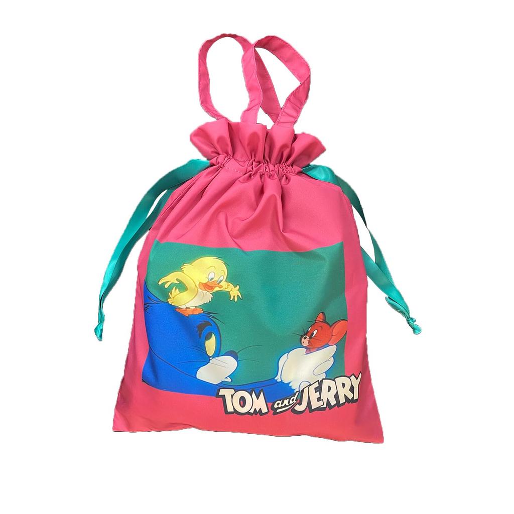 Marushin Drawstring Tom Jerry Happy Easter Travel Storage Made with Recycled Product 4105041400 Bag, & Design, Bag, Polyester, Number