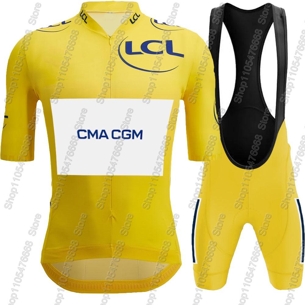 Cycling Jersey Set France Tour Men Bicycle TDF-Clothing Road Bike Shirts Suit Bicycle Bib Shorts MTB Maillot