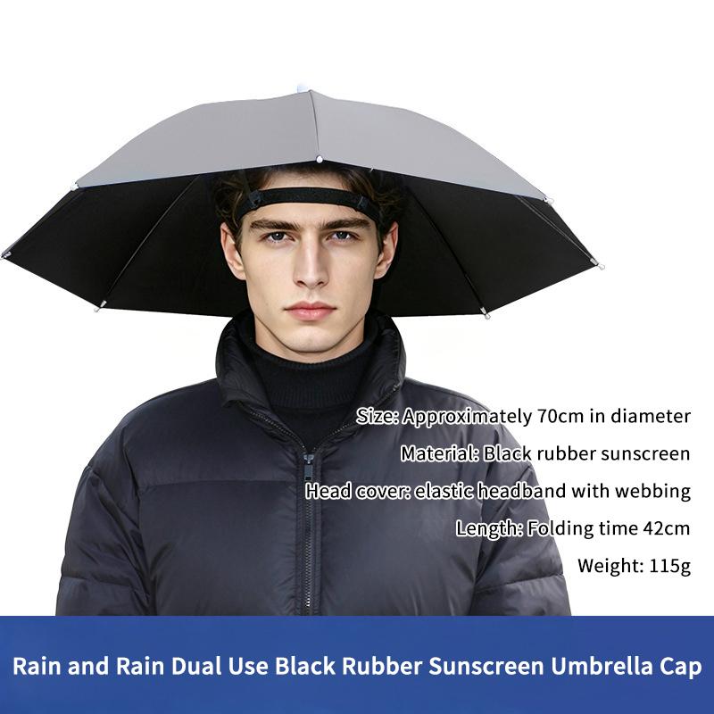 Portable Hands Free Umbrella Hat With Uv Resistance And Rain Proof Design Perfect For Hiking Fishing Gardening And Camping