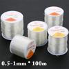 100m Starkes Elastisches Kristall-Perlenfaden-Kordel Schmuckherstellung Halskette Armband DIY Perlen-Schnur Dehnbar Dicke 0,4-1mm