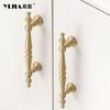 Single Hole Brass Drawer Pulls Wardrobe TV Cabinet Entryway Cabinet Nightstand Handle Furniture Hardware Knob 96mm 128mm