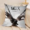 Horror Movie SSaw X Cushion Cover Silky Short Plush DoubleSided Printed Pillow Case for Sofa All Seasons Home Decor Gift