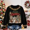 Women's Christmas Print Long Sleeve Top Casual Comfortable Fall Winter Shirt