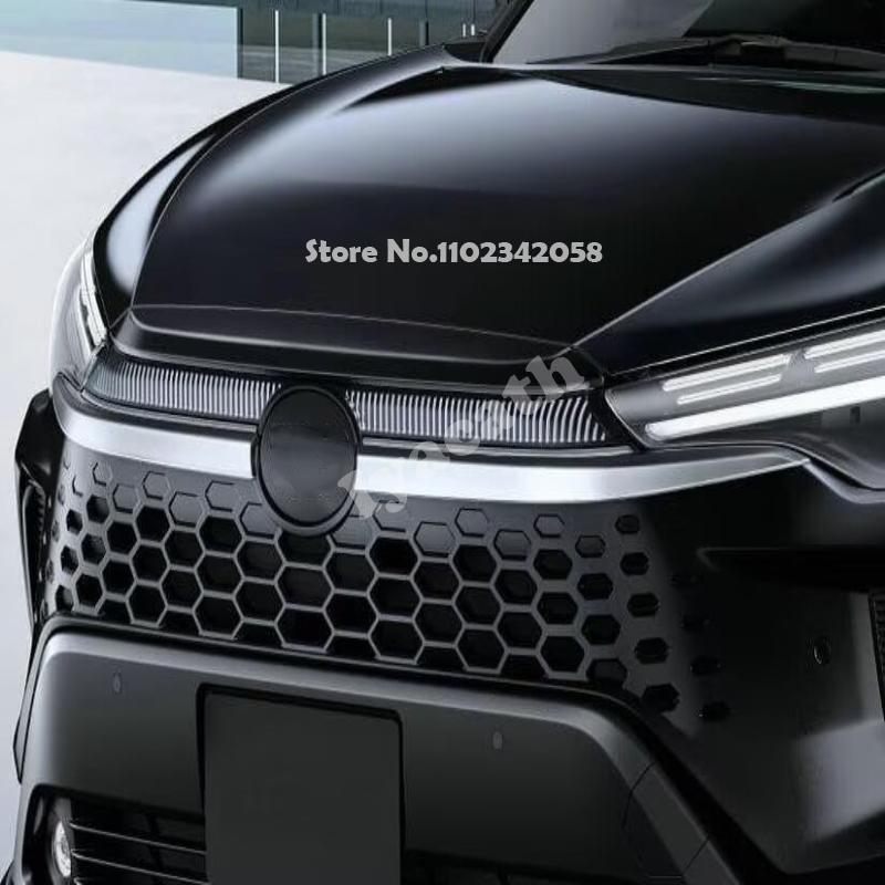 For Toyota Corolla Cross 2025 2026 Stainless Steel Front Upper Front Center Mesh Grille Grill  Hood Engine Cover Car Accessories