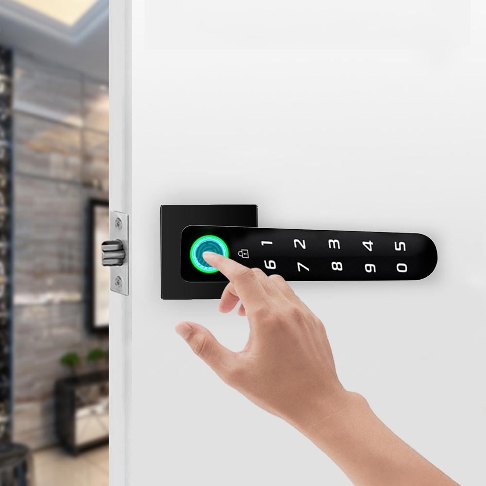 Intelligent Semiconductor Electronic Fingerprint Password Door Lock Anti Theft Home Security