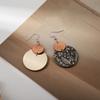 Wood Earrings With Artisanal Crafted Geometric Pattern Natural Materials Comfortable Daily Wear Fashion Accessories