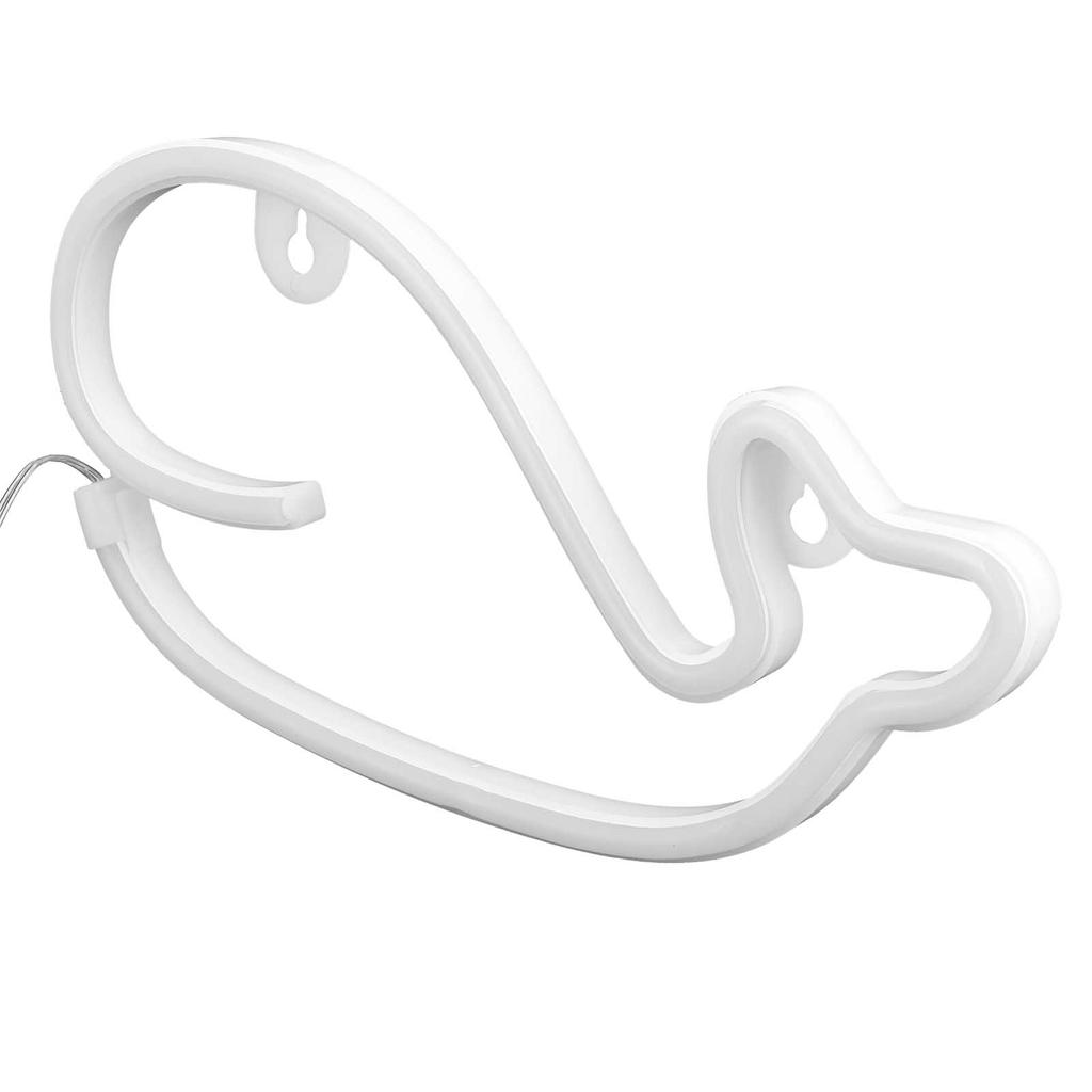 Neon Light Whale Shape LED Neon Sign Lamp Home Bedroom Party Holiday Decoration Birthday GiftBlue