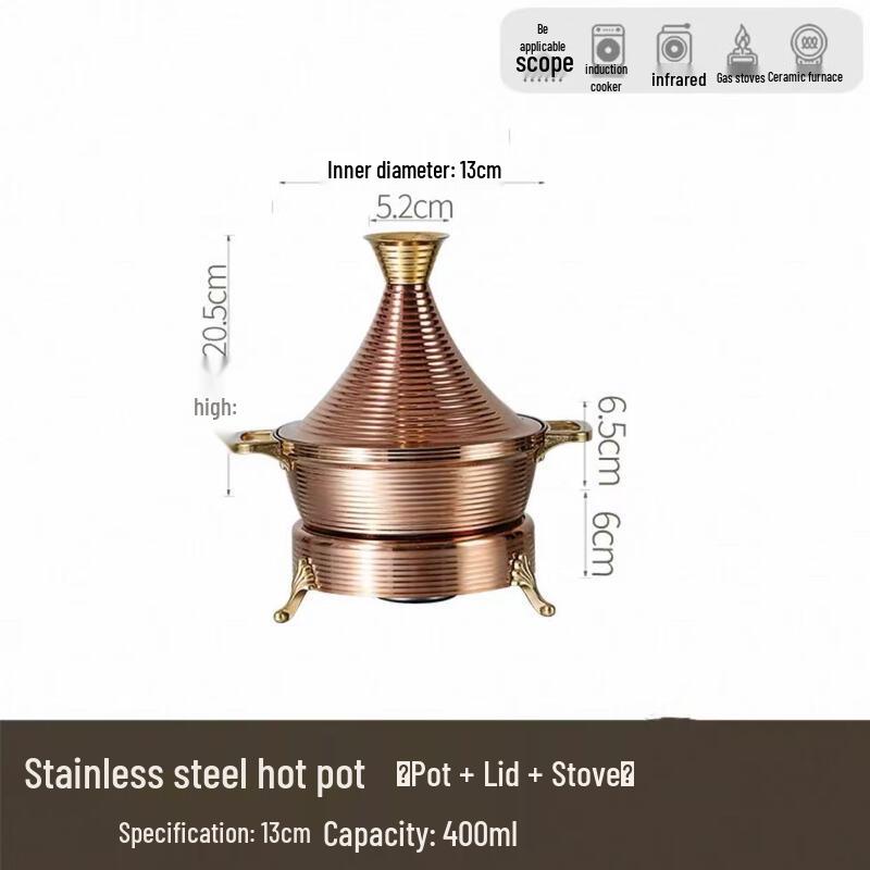 Zhishi Moroccan Tagine Soup Pot