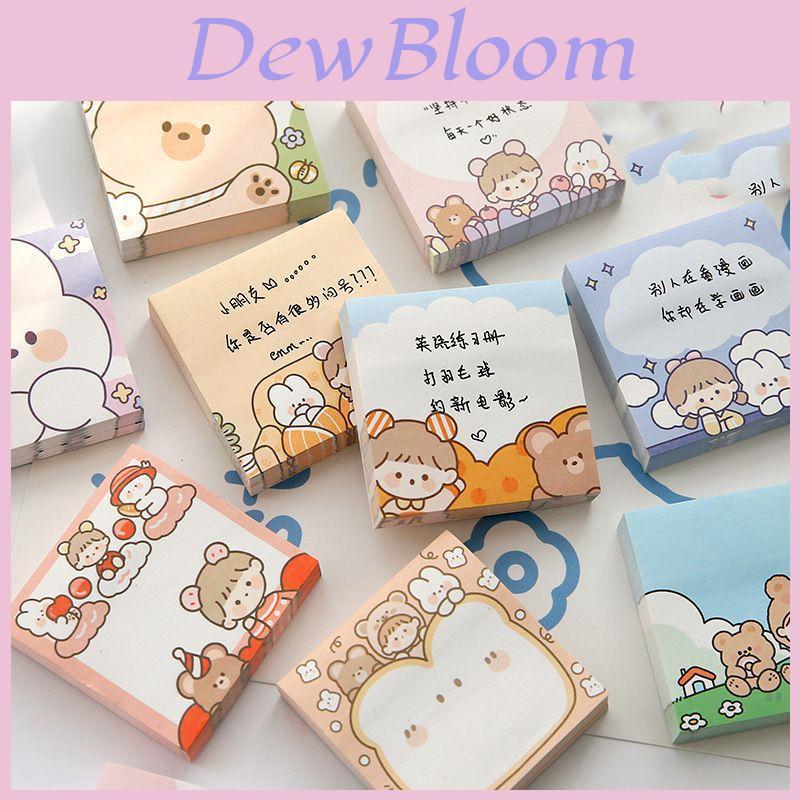 100sheets Memo Sticky Pad Message Notes Decorative Notepad Stationery Supplies
