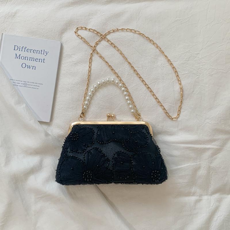 Blumenverschluss Perlen Handtasche, Clutch Tasche, Ketten Tasche, Beutel Tasche Aus Muscheln