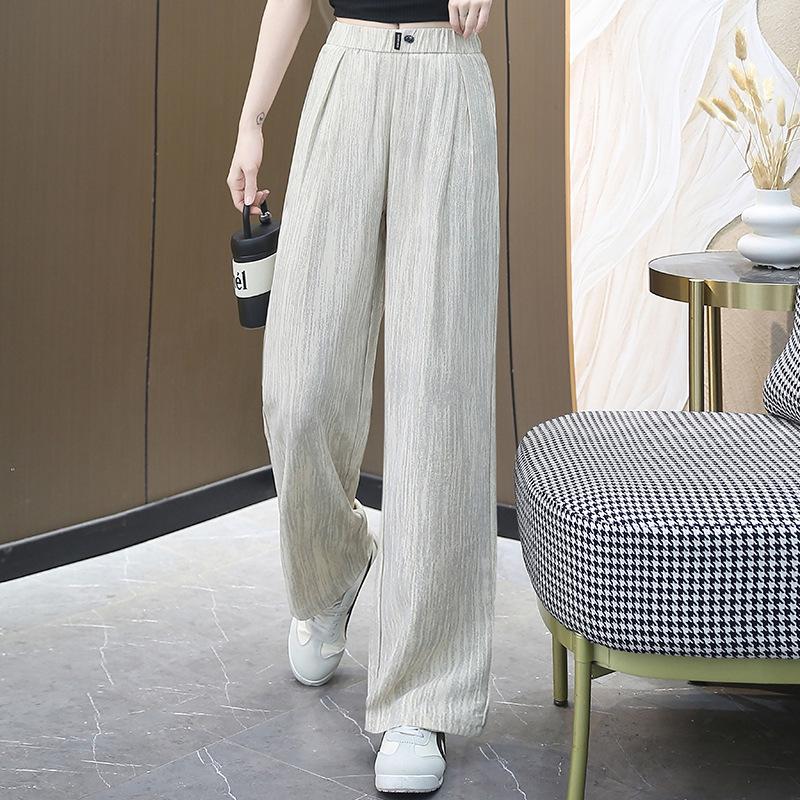 Stylish Women s High-Waisted Wide-Leg Pants - Summer Thin & Comfortable 5XL