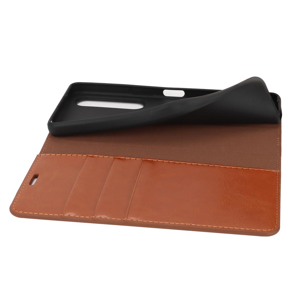 For Sony Xperia 1 VI Case Split Leather Wallet Card Slots Phone Cover Crazy Horse Texture