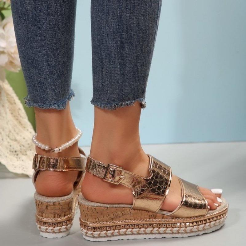 Fashion New Platform Shoes for Women 2024 Summer New Peep Toe Wedge Women's Sandals Outdoor Hemp Light Casual Ladies Sandals Zapatos