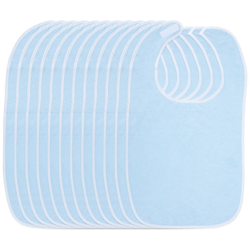 4/12Pcs Adult Bibs Soft Towel Cloth Reusable Elderly Feeding Bibs Clothing Stain Resistant Protectors for Adult Men and Women