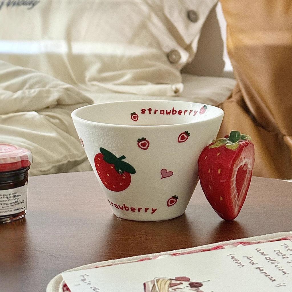 Creative Design Ceramic Water Cups High Appearance Level Ins Style Mugs Beautiful Household Cups  Fruit Hand Painted Coffee Cups