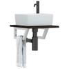 VidaXL Wall-mounted Vanity Shelf Steel and Solid Oak Wood 3302574