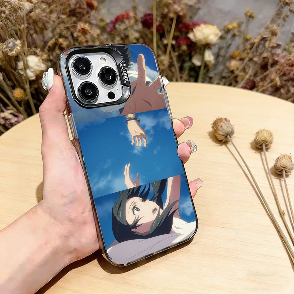 

Weathering With You Phone Case For iPhone 17,16,15,14,13,12,11 Plus,Pro Max,XS,Colored Silver Plated Inside Cover iPhone14
