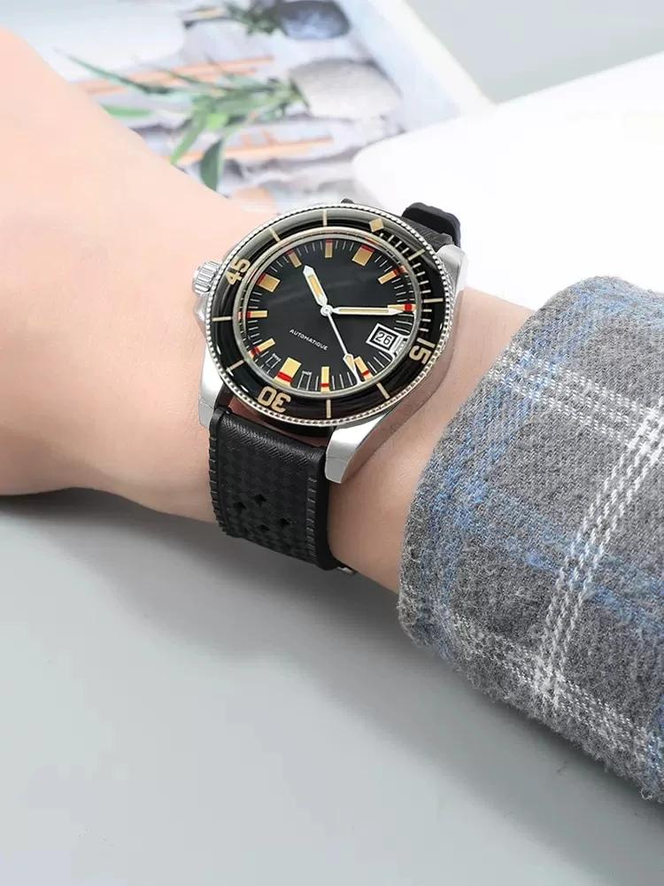 Silicone Watch Band 20mm Soft Rubber Strap Breathable Bracelet For Blancpain Belt Fifty Fathoms 5008B Accessories