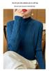 Niche Bark Texture Half-High Collar Sweater: Autumn/Winter Long Sleeve Temperament Knitwear for Women