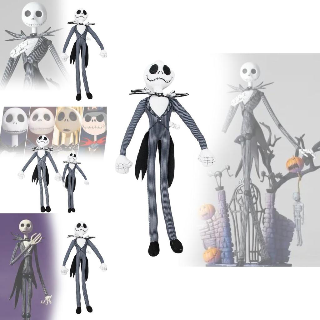 Entzückendes Plüschtier Jack Skellington Puppe Perfekt für Halloween- und Weihnachtsfeiern