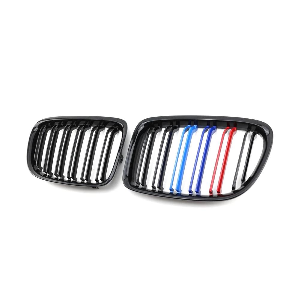 New Look Car Grille Grill Front Kidney Glossy 2 Line Double Slat For BMW X1 E84 2010-2015 Car Accessories