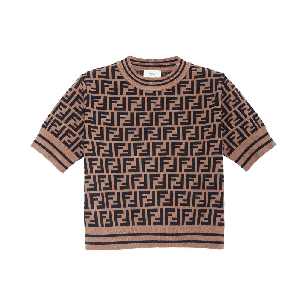 Fendi Kinderpullover Rundhals Mäßig JFG069AEYDF15B6