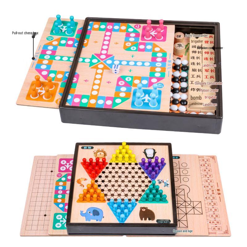 Kids' 5-in-1 Educational Board Game Set