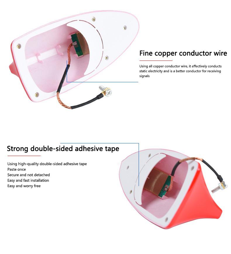 New Car Roof Shark Shape Fin Antenna For Cadillac Seville Escalade ATS BLS CT4 CT6 SLR CTS SRX XT5 XT6 XTS Radio Signal Aerial