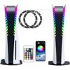 RGB-LED-Lichtleiste für PS5 Slim Disc und Digital Edition, 8 Farben, 400 Effekte, flexibler Farbwechsel-Lampenring für Spielkonsole