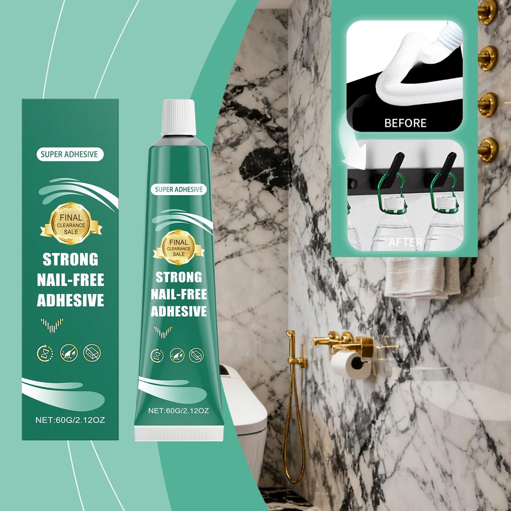 Super Adhesive, Strong Nail-free Adhesive, Multi-surface Suitable Bonding Glue.