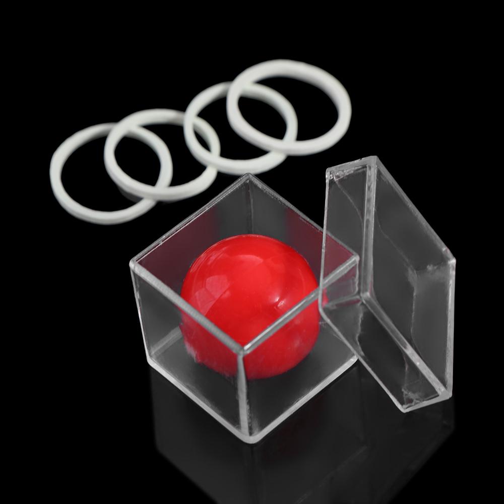 Funny Illusion Magic Clear Ball Through Box Gimmick Props Magic Props Ball Penetrate Box Plastic Mentalism Magic Tricks Close Up