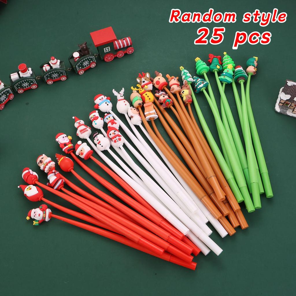 25pcs Christmas-Themed Gel Pens, Featuring Smooth Writing And Even Ink Flow, Perfect As Small Stationery Gifts for Christmas