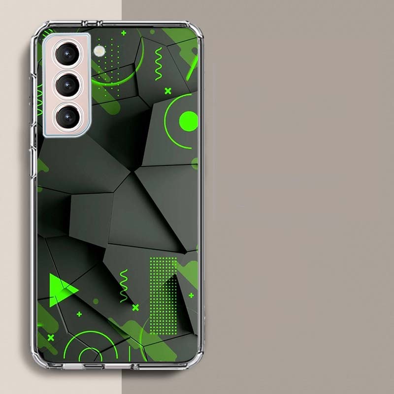 

Splicing Method Fence like Pattern Phone Case For Samsung Galaxy S25 Edge S24 S23 FE S21 S20 S10 Plus S22 S26 Ultra Cover Clear Samsung S21