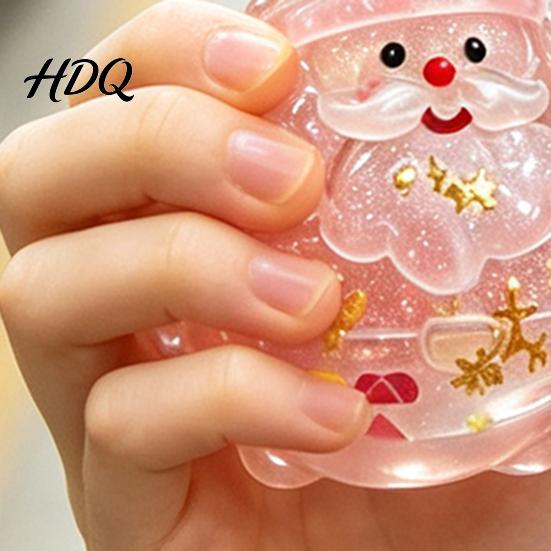 Fun Healing Toys for Adults Christmas Squeeze Toy, Transparent Glitter Santa Stress Ball, Slow Rising TPR Fidget Soft Kneading Kids Toy Anxiety
