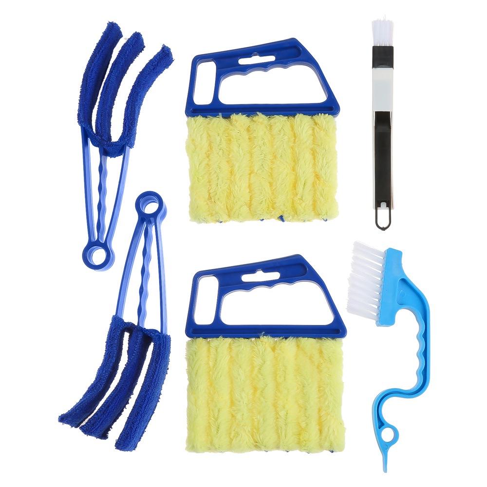 Removable Washable Dusting and Slit Cleaning Brush Set for Air Conditioner Vents, Blinds, and Windows