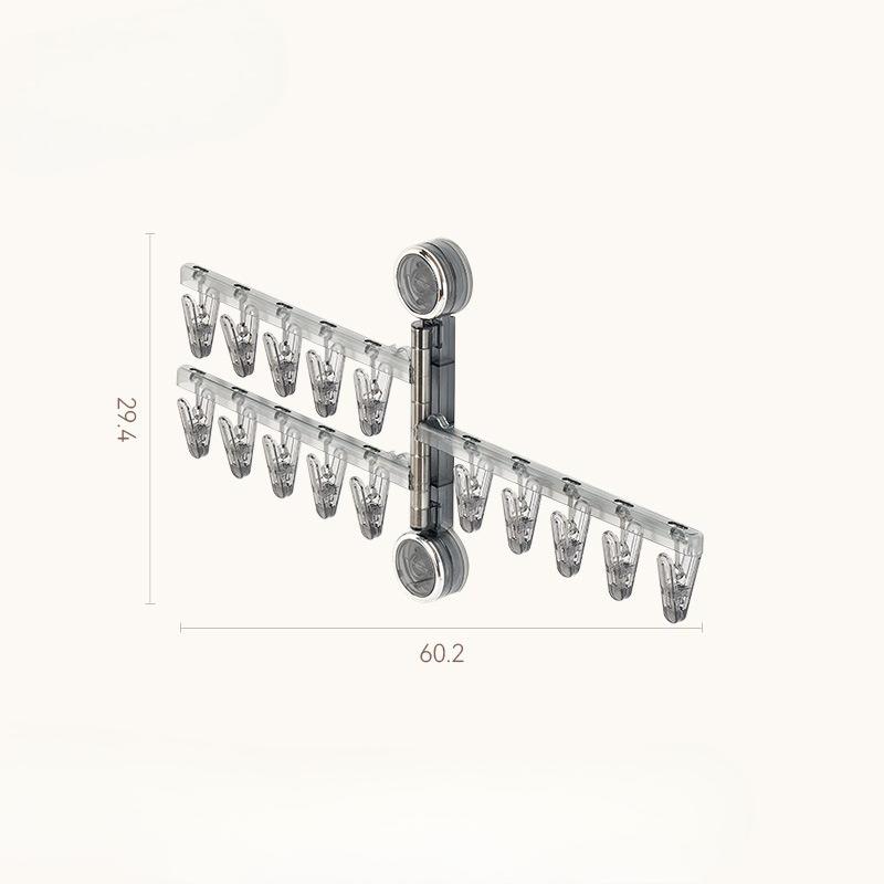 Saugknopf Faltbarer Wäscheständer, Aufbewahrungsregal, Bohrfreier Kleiderständer, Haushalts-Socken, Balkon-Wäscheständer