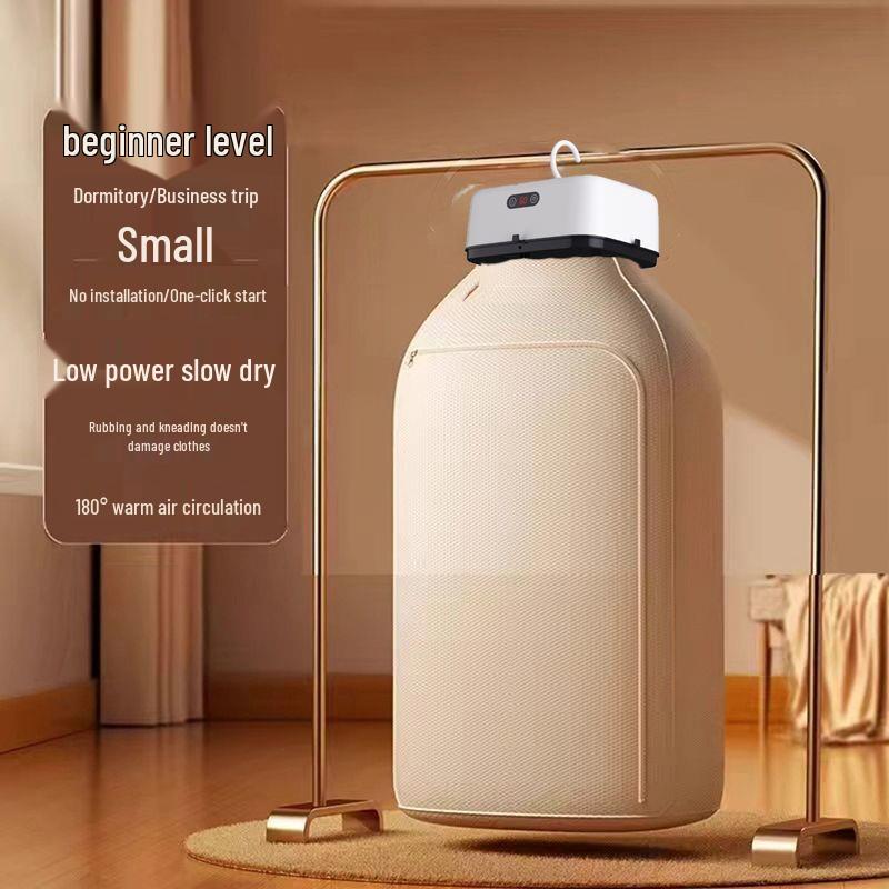 German Ion Foldable Portable Clothes Dryer – Automatic, Compact, for Dorms & Homes Milky White, Family Shared, Quick Dry Machine