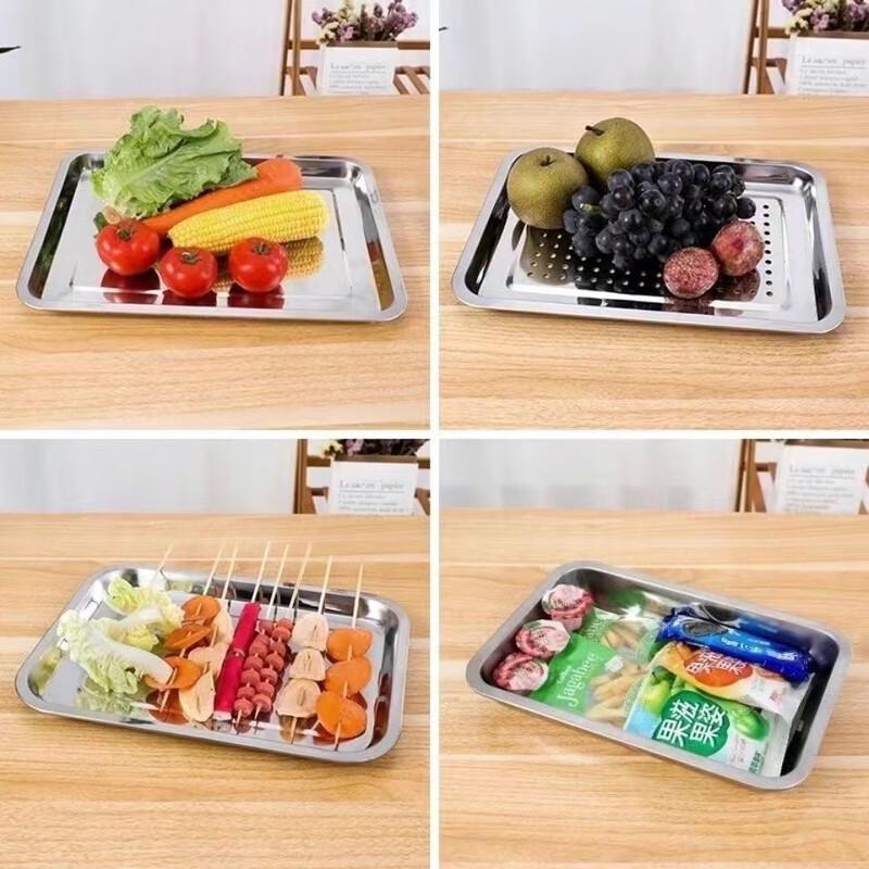 Wuhu 304 Stainless Steel Rectangular Serving Tray