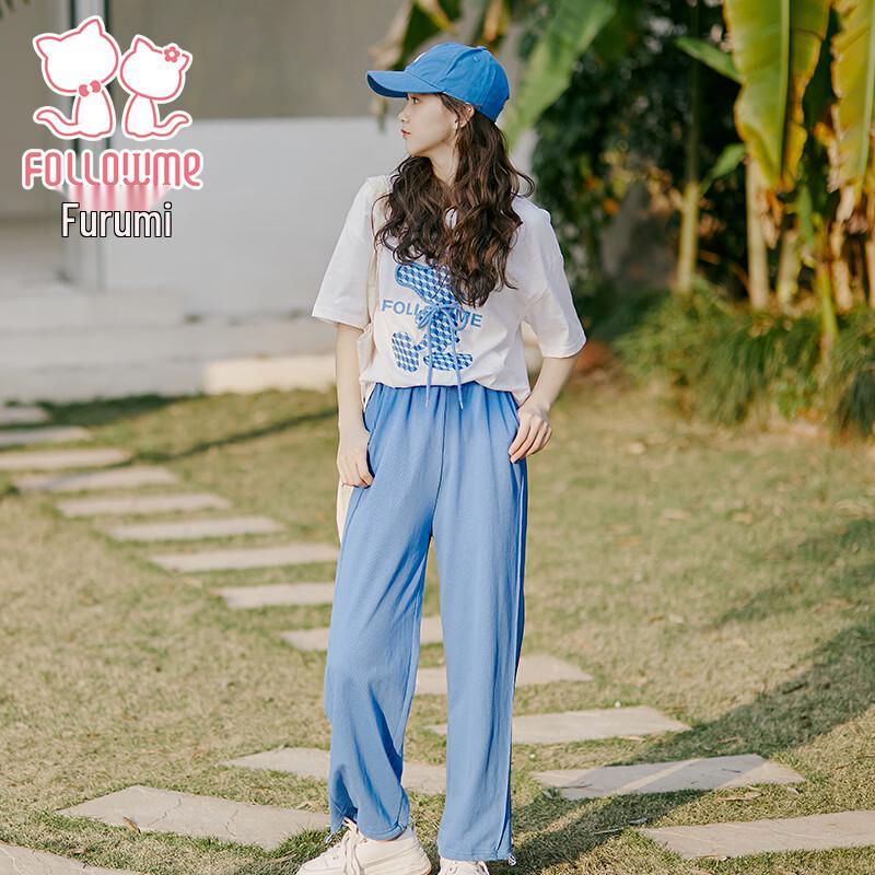 Fulomi Girls' Summer Short Sleeve & Pants Set