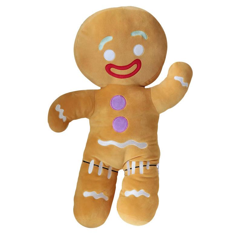 30cm Cartoon Cute Gingerbread Man Plush Toys & Pendant Stuffed Appease Doll Biscuits Man Pillow Reindeer Gifts 30cm бежевый