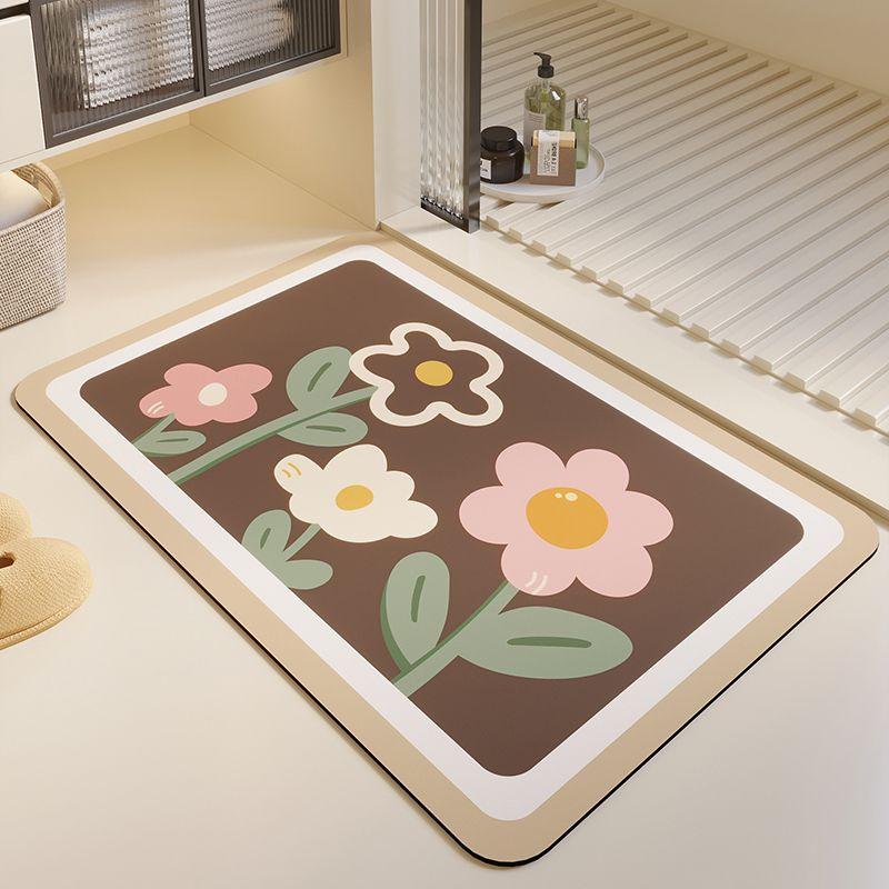 Diatom Mud Absorbent Non-slip Toilet Floor Mat Toilet Bathroom Floor Mat