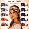 3pcs Boho Women's Hairband Set Wide Women's Earrings Set Twist Headband Earrings Set  Sports Wear