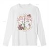 Damen Rock And Roll Wild Spirit Boho Engelsflügel Floral Gitarre T-Shirt Schwarz vintage Gewaschenes Oberteil Für den Alltag Dehnbar