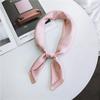Fashion Solid Kerchief Women Head Scarf For Hair Pink Green White Silk Neck Scarfs Female 70Cm*70Cm Square Bandanas Lady Scarves
