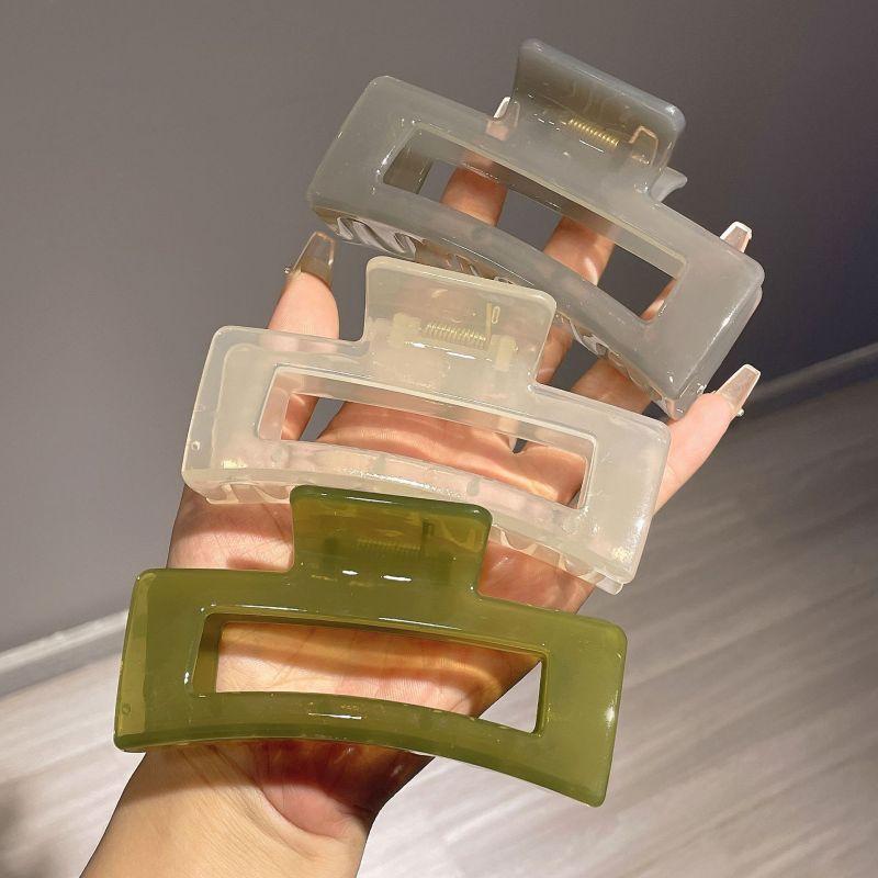 

Корейский стиль Женские когти для волос Элегантные акриловые заколки для волос Прозрачные головные уборы большой геометрии для девушек Аксессуары для волос