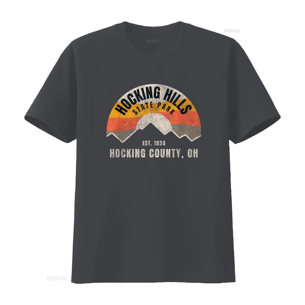 Retro Hocking Hills State Park Souvenir T-Shirt vintage gewaschen Vielseitig Stilvoll Weich Designer-Kleidung Leicht dehnbar