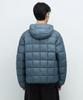 Musinsa Standard Square Quilted Hooded Light Padded Jacket [Blue Grey]