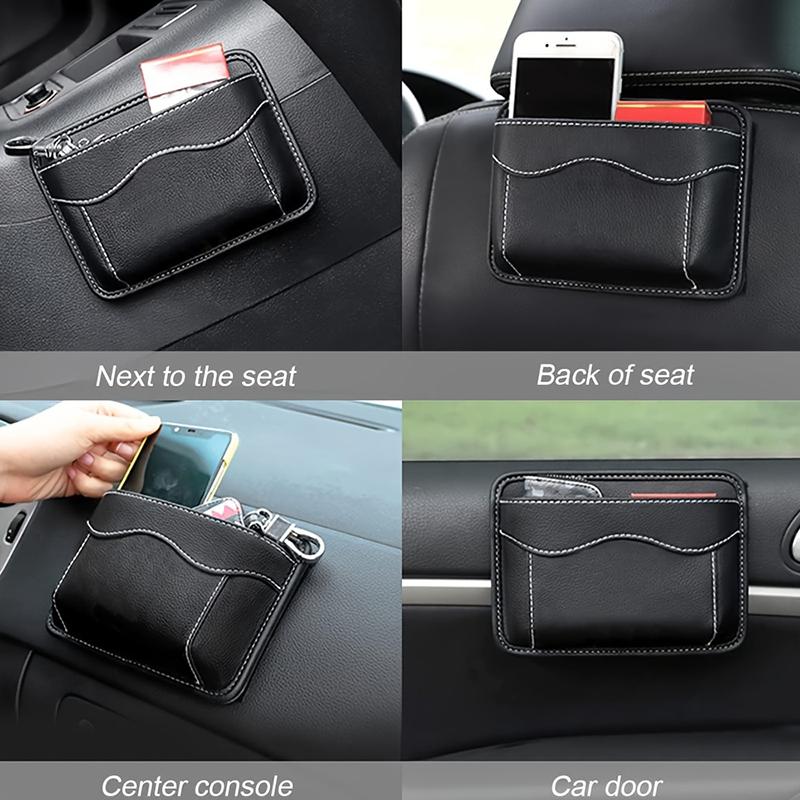 Car Dashboard Phone Storage Bag, Adhesive Multi-Functional Center Console Storage Box, Car Seat Gap Organizer