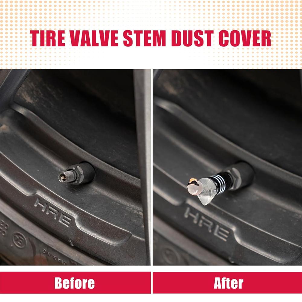 4PCS Duck Tire Valve Stem Caps with O Rubber Ring Universal Tire Valve Caps for Car SUV Truck Bike Motorcycles Wheel Valve Stems 1