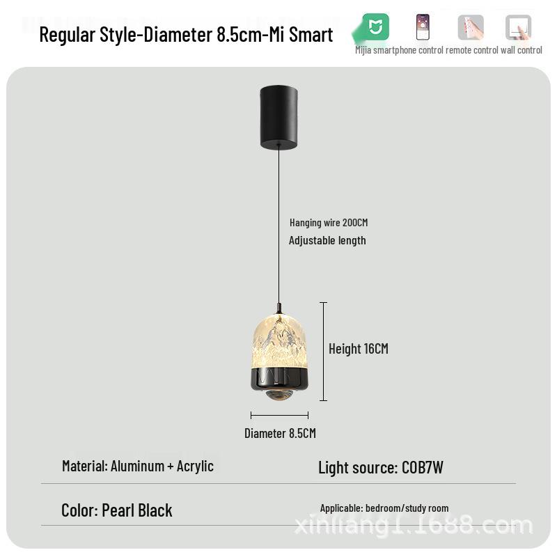 Luxury Italian Minimalist Snow Mountain Pendant Light for Entryway, Bedroom, or Bedside